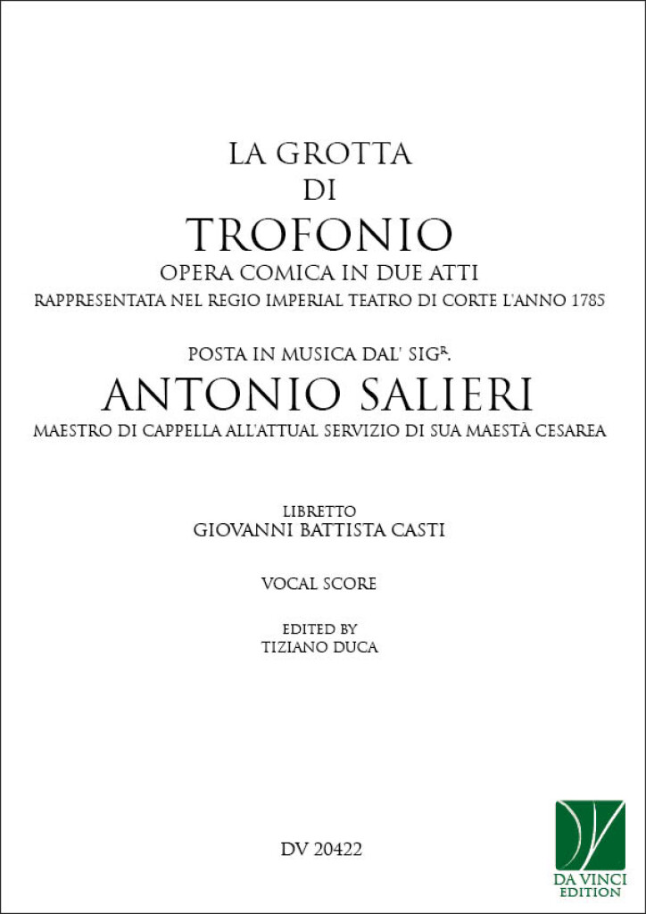 "La grotta di Trofonio, opera comica in 2 acts "